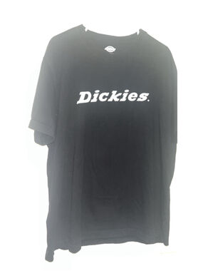 Men's Dickies Black Short Sleeve Tee XL with White Logo